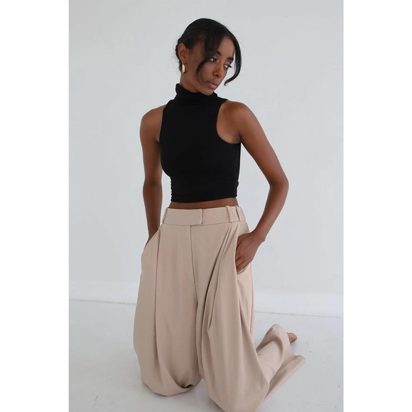 RE ONA WOMEN'S TURLENECK SLEEVELESS BODYSUIT BLACK - Picture 3 of 7